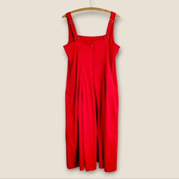 NWT ABERCROMBIE & FITCH Tik Tok Fave MILA Fit Flare Red Midi Dress XL TALL New - Picture 6 of 13